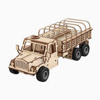 3D Wooden Puzzle Military Transport Truck DIY Kit Simulation Model